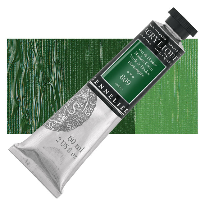 Sennelier Extra-Fine Artists' Acrylics 809 HOOKERS Green Series 5 60ml Tube