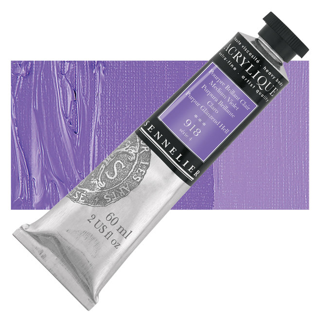 Sennelier Extra-Fine Artists' Acrylics 918 Medium Violet Series 4 60ml Tube