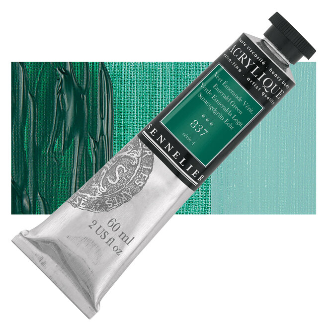 Sennelier Extra-Fine Artists' Acrylics 837 Emerald Green Series 4 60Ml Tube