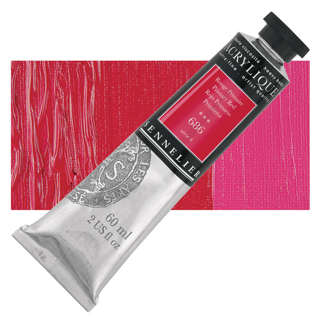 Sennelier Extra-Fine Artists' Acrylics 686 PRIMARY RED Series 4 60ml Tube