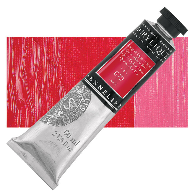 Sennelier Extra-Fine Artists' Acrylics 679 Quinacridone Red Series 4 60ml Tube