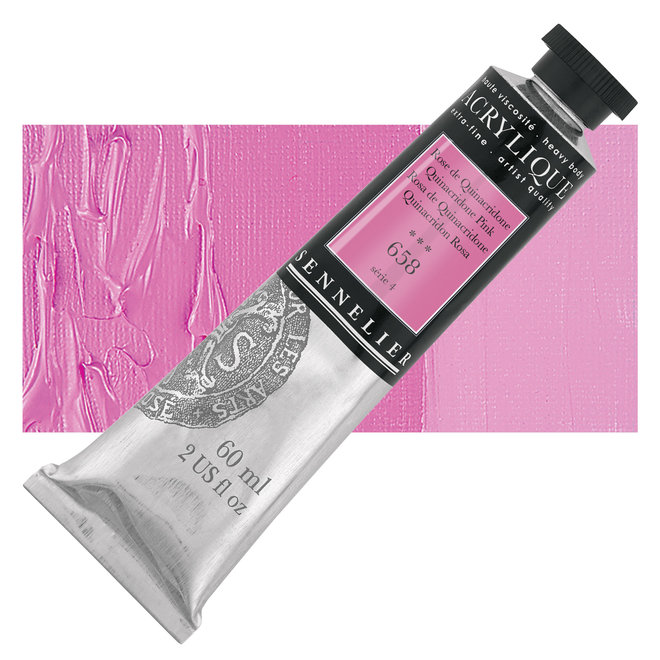 Sennelier Extra-Fine Artists' Acrylics 658 Quinacridone Pink Series 4 60ml Tube