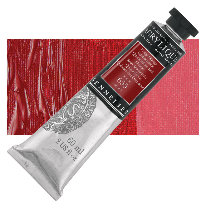 Sennelier Extra-Fine Artists' Acrylics 655 Quinacridone Red Orange Series 4 60Ml Tube