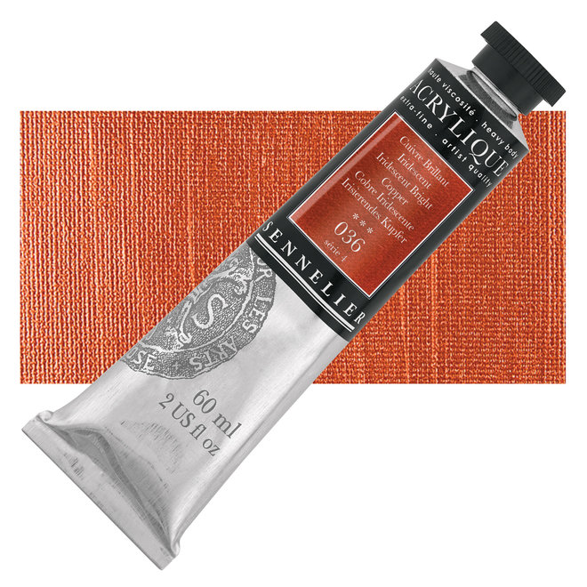 Sennelier Extra-Fine Artists' Acrylics 036 Iridescent Bright Copper Series 4 60ml Tube