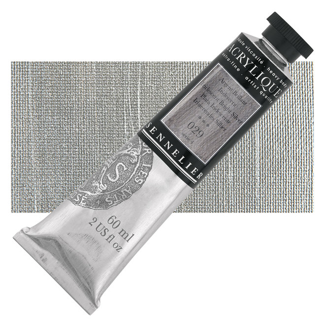 Sennelier Extra-Fine Artists' Acrylics 029 Iridescent Bright Silver Series 4 60ml Tube