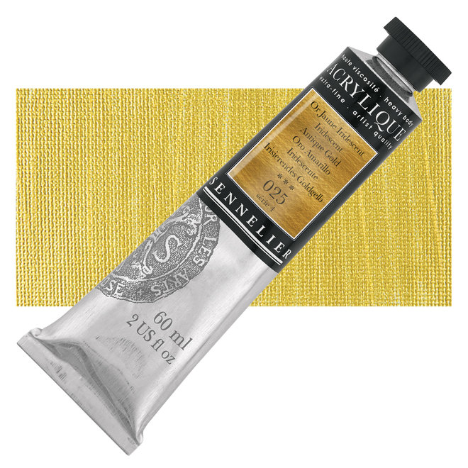 Sennelier Extra-Fine Artists' Acrylics 025 Iridescent Antique Gold Series 4 60ml Tube