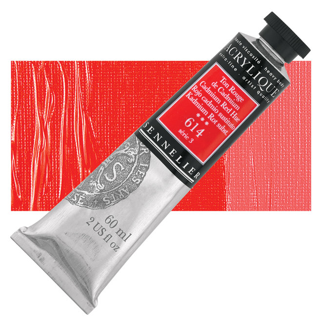 Sennelier Extra-Fine Artists' Acrylics 614 Cadmium RED HUE Series 3 60ml Tube
