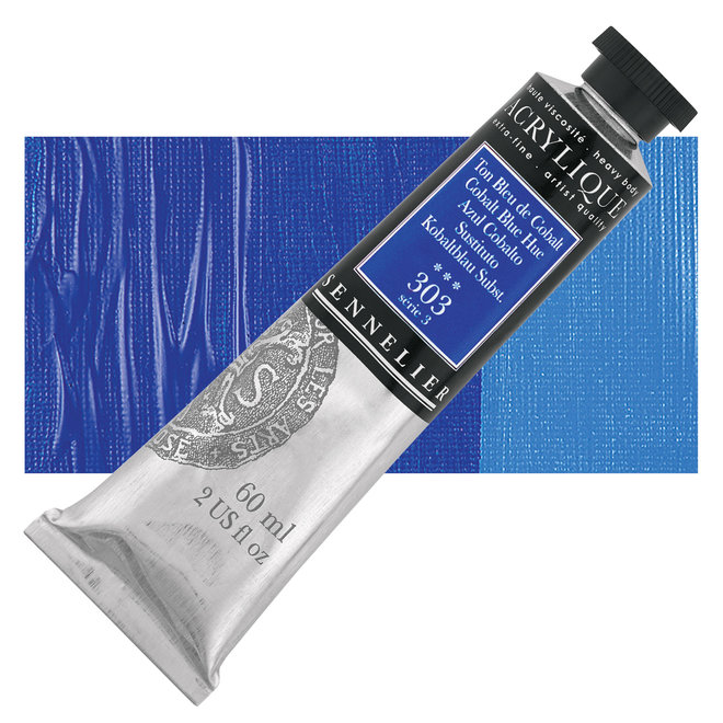 Sennelier Extra-Fine Artists' Acrylics 303 Cobalt BLUE HUE Series 3 60ml Tube