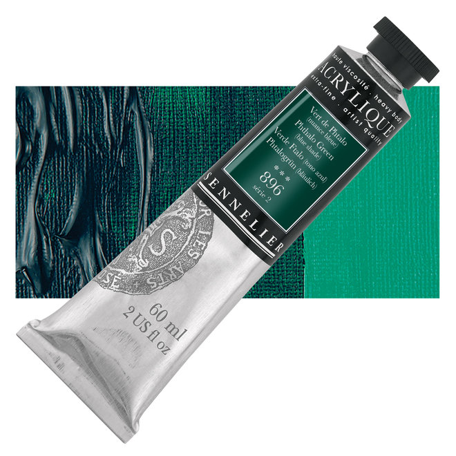 Sennelier Extra-Fine Artists' Acrylics 896 Phthalo Green (Blue Shade) Series 2 60Ml Tube