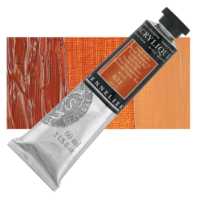 Sennelier Extra-Fine Artists' Acrylics 631 Tansparent Red Iron Oxide Series 2 60Ml Tube