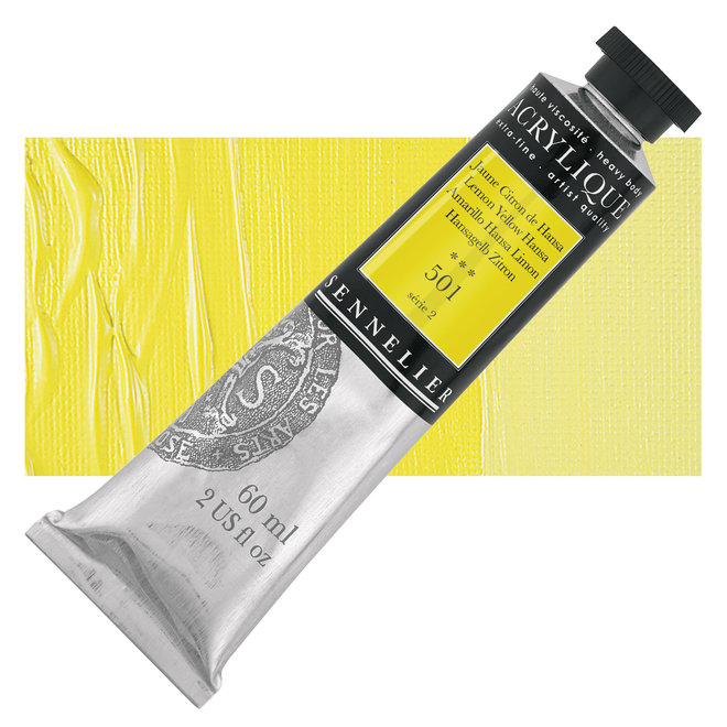 Sennelier Extra-Fine Artists' Acrylics 501 Lemmon Yellow Hansa Series 2 60Ml Tube
