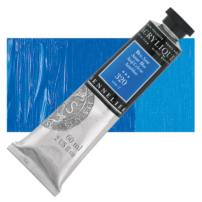Sennelier Extra-Fine Artists' Acrylics 320 AZURE BLUE Series 2 60ml Tube