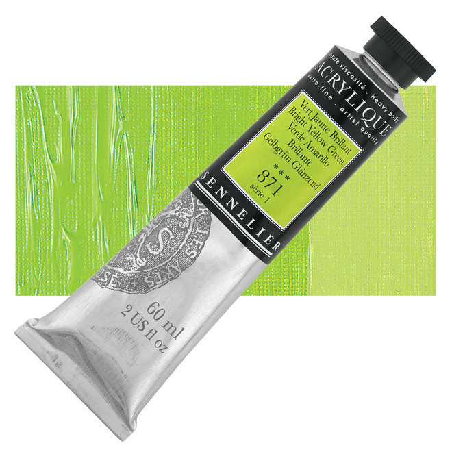 Sennelier Extra-Fine Artists' Acrylics 871 Bright Yellow Green Series 1 60Ml Tube