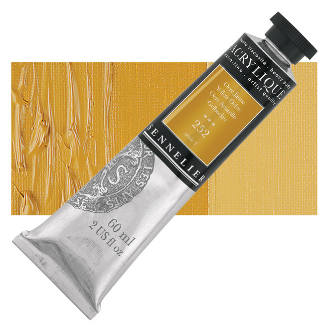 Sennelier Extra-Fine Artists' Acrylics 252 Yellow Ochre Series 1 60Ml Tube