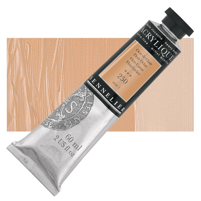 Sennelier Extra-Fine Artists' Acrylics 250 FLESH OCHRE Series 1 60ml Tube