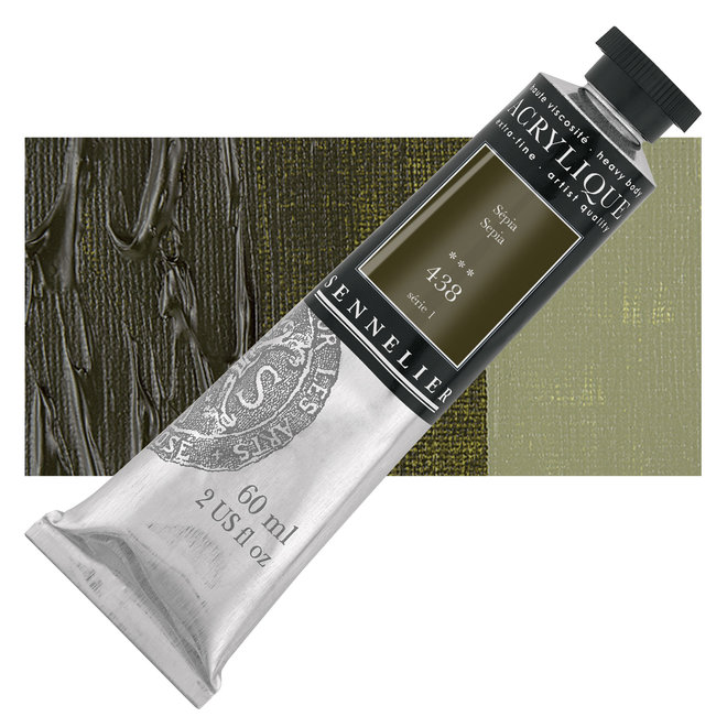 Sennelier Extra-Fine Artists' Acrylics 438 SEPIA Series 1 60ml Tube