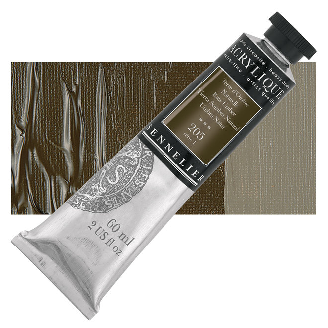 Sennelier Extra-Fine Artists' Acrylics 205 RAW UMBER Series 1 60ml Tube