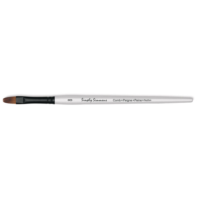 Simply Simmons Synthetic Brush Filbert Comb 8