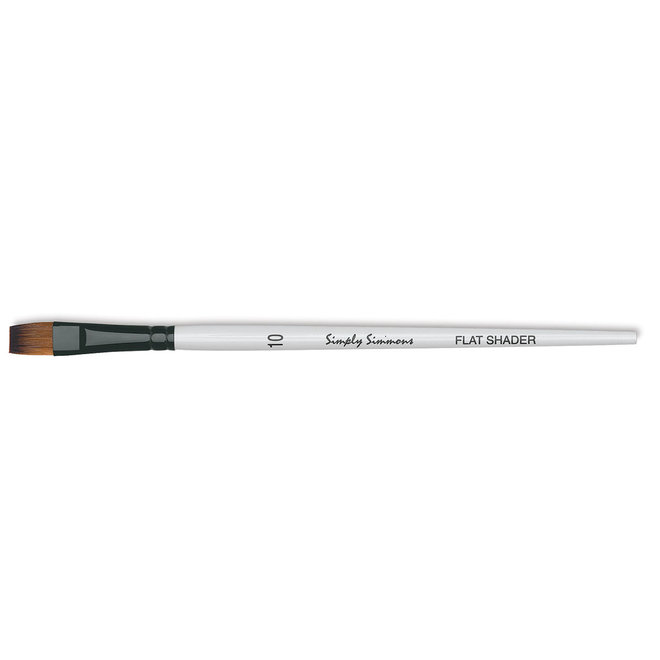 SIMPLY SIMMONS SYNTHETIC BRUSH LH STIFF FLAT 10