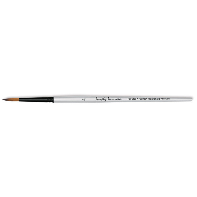SIMPLY SIMMONS SYNTHETIC BRUSH LH STIFF ROUND 4
