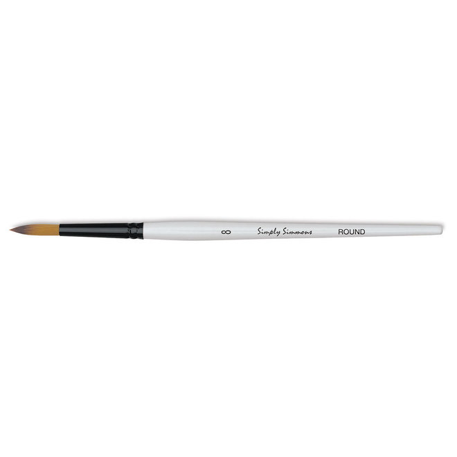 SIMPLY SIMMONS SYNTHETIC BRUSH LH STIFF ROUND 8