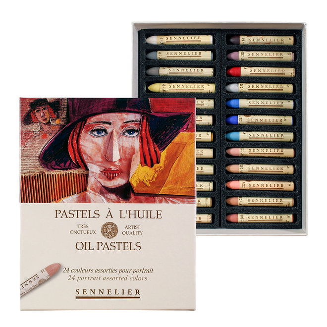 Sennelier Artist Oil Pastel 24 Colour Portrait Set