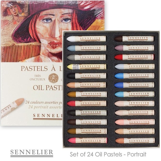 Sennelier Oil Pastel 24 Colour Portrait Set
