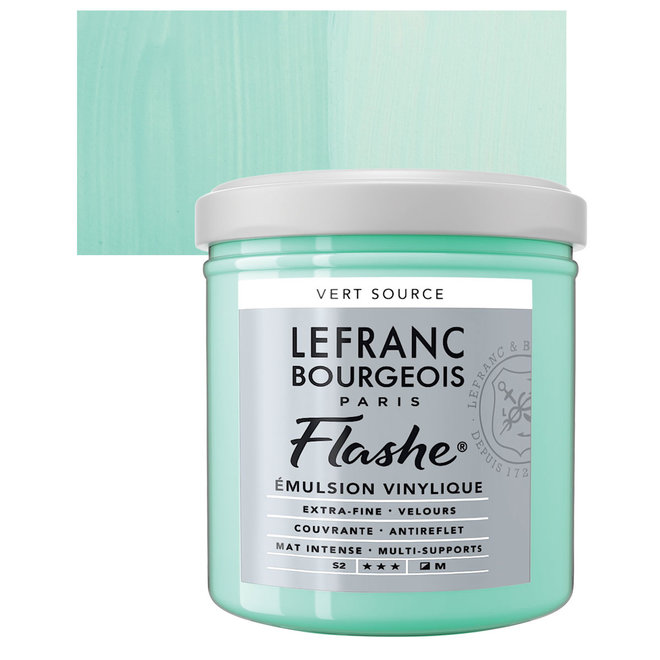 Lefranc & Bourgeois Flashe, Water Green, Matte Artist's Color, 125ml Jars