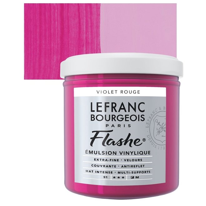 Lefranc & Bourgeois Flashe, Red Violet, Matte Artist's Color, 125ml Jars