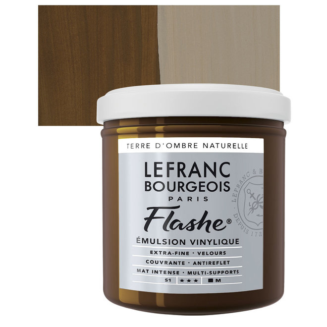 Lefranc & Bourgeois Flashe, Raw Umber, Matte Artist'S Color, 125Ml Jars