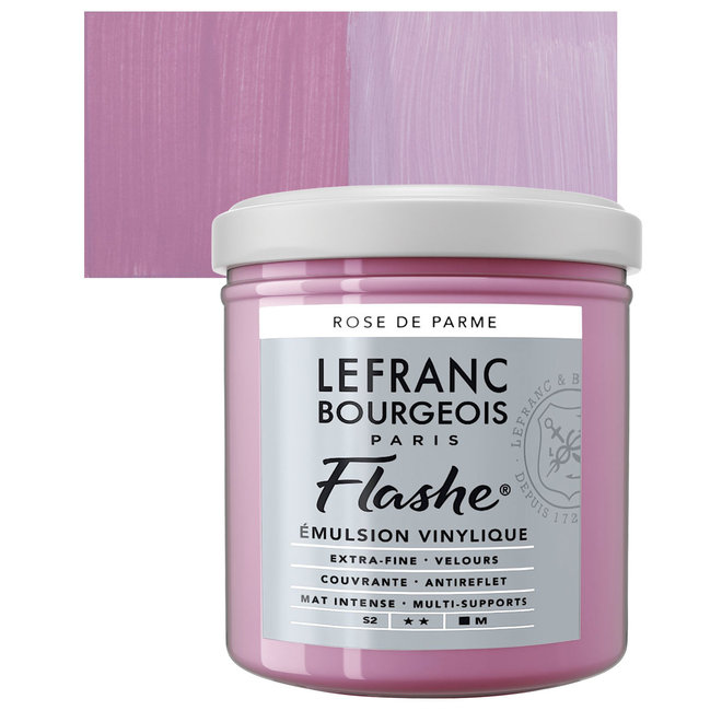 Lefranc & Bourgeois Flashe, Parma Pink, Matte Artist's Color, 125ml Jars