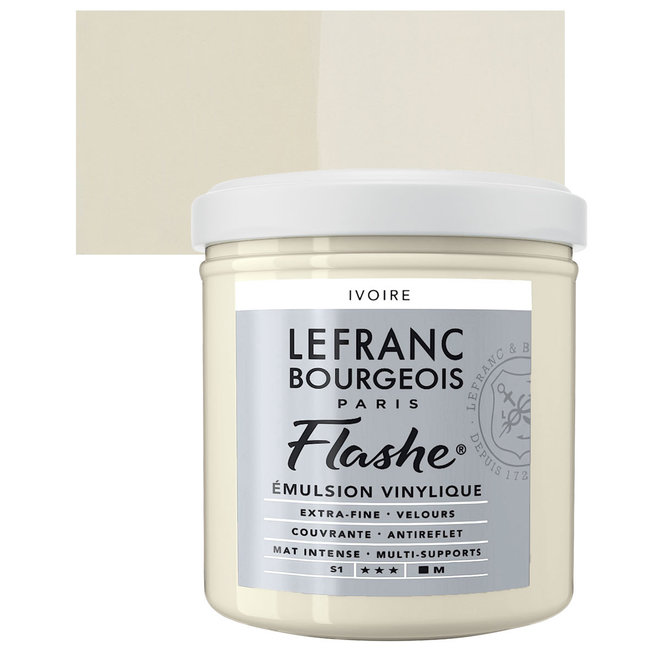 Lefranc & Bourgeois Flashe, Ivory, Matte Artist's Color, 125ml Jars