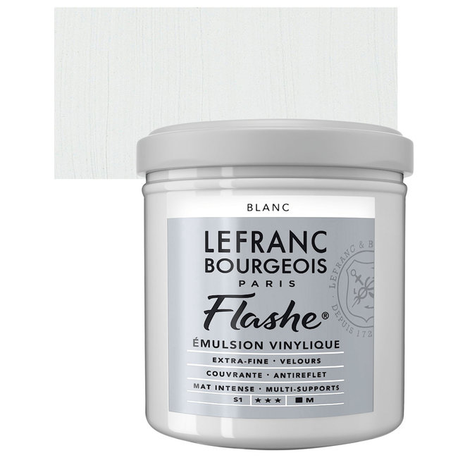 Lefranc & Bourgeois Flashe, White, Matte Artist's Color, 125ml Jars