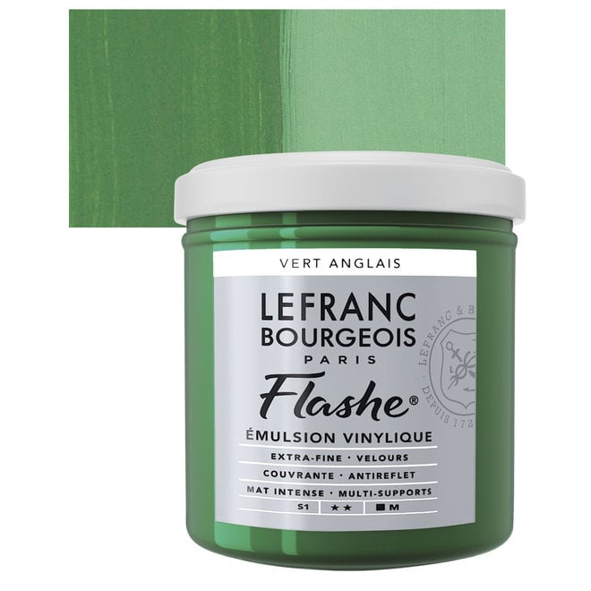 Lefranc & Bourgeois Flashe, Chrome Green, Matte Artist'S Color, 125Ml Jars