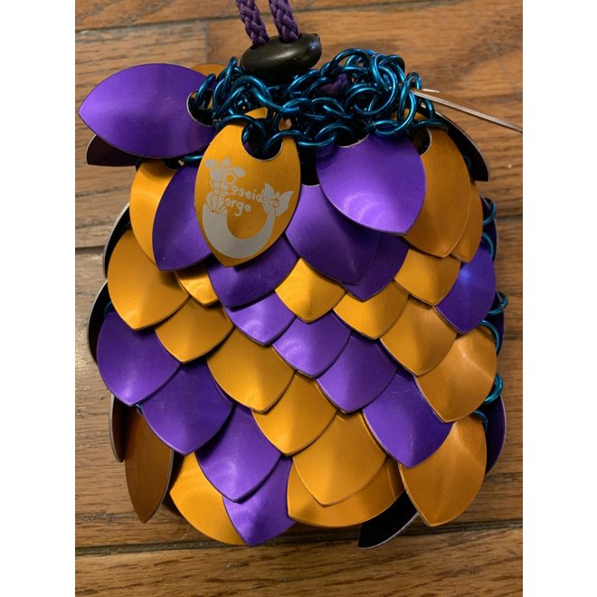 Poseidon's Forge: Scalemail Dice Bag - Sea Witch's Brew (Orange, Purple)