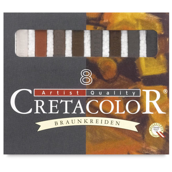 Creatcolor Hard Pastel 8-Color Sanguine & Brown Set