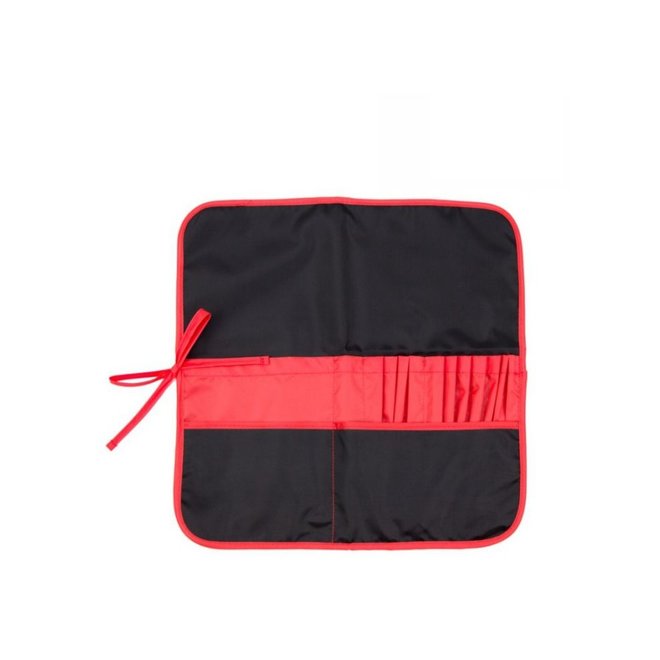 Textile case for brushes, 37x37cm, black+red, ROSA Studio
