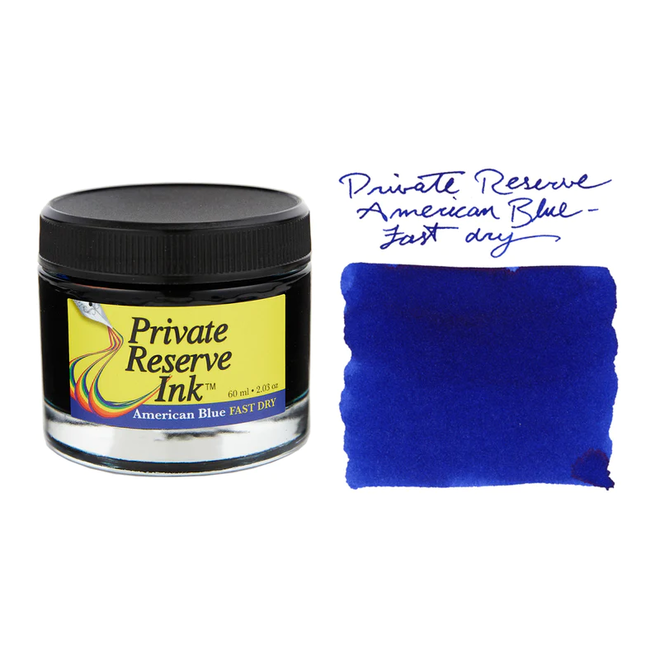 Private Reserve 60ml Fountain Pen Ink FAST DRY AMERICAN BLUE