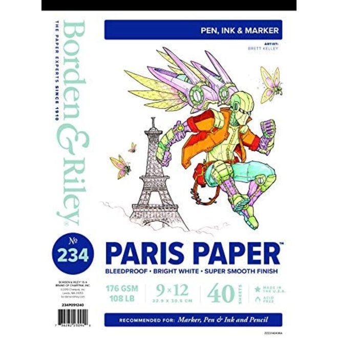 Borden & Riley Paris Paper for Pens 9x12" 40 sheets