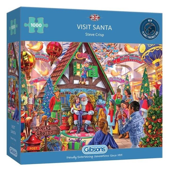 Gibsons Puzzle 1000 Piece - Visit Santa