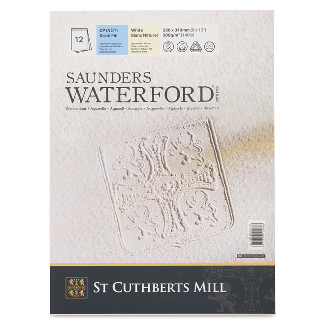 Saunders Waterford Watercolor Pad - 9" x 12", Cold Press, 140 lb, 12 Sheets