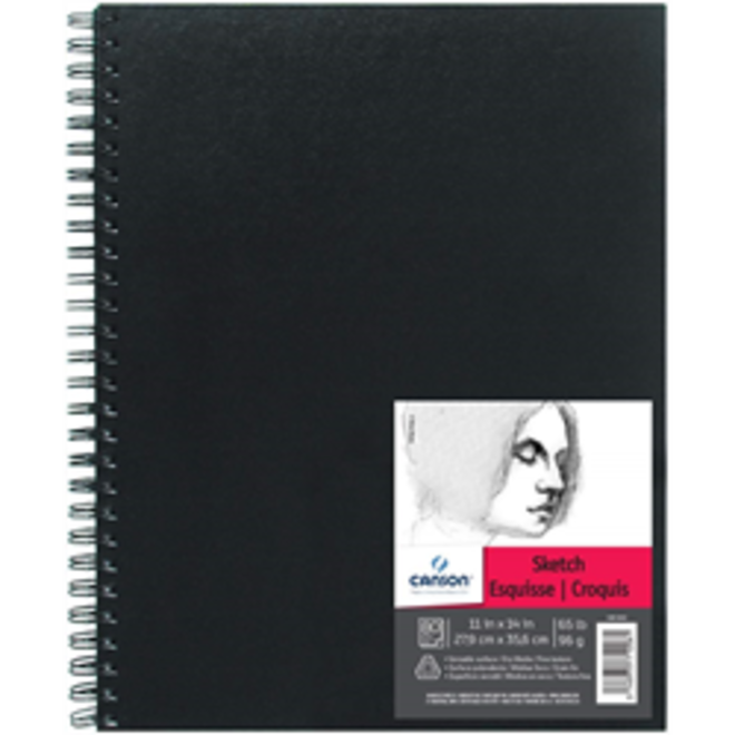Canson Sketch Book 11x14 - Hard Cover Coil Bound 80 sheets