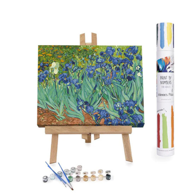 Winnie's Picks Adult Paint by Numbers Kits, Irises - Van Gogh