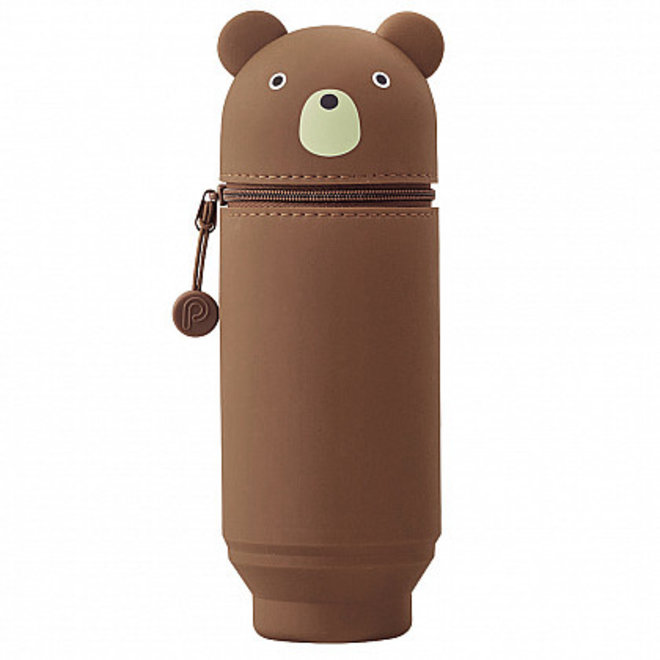 PuniLabo Stand Pencil Case Big Size Brown Bear A7714-1