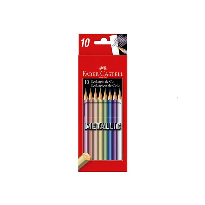 Colour Pencil Metallic Hexagonal Box 10Pc