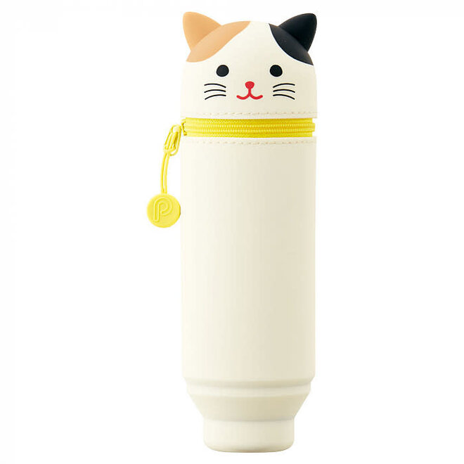 PuniLabo Stand Animal Pencil Case Calico Mikeneko Cat