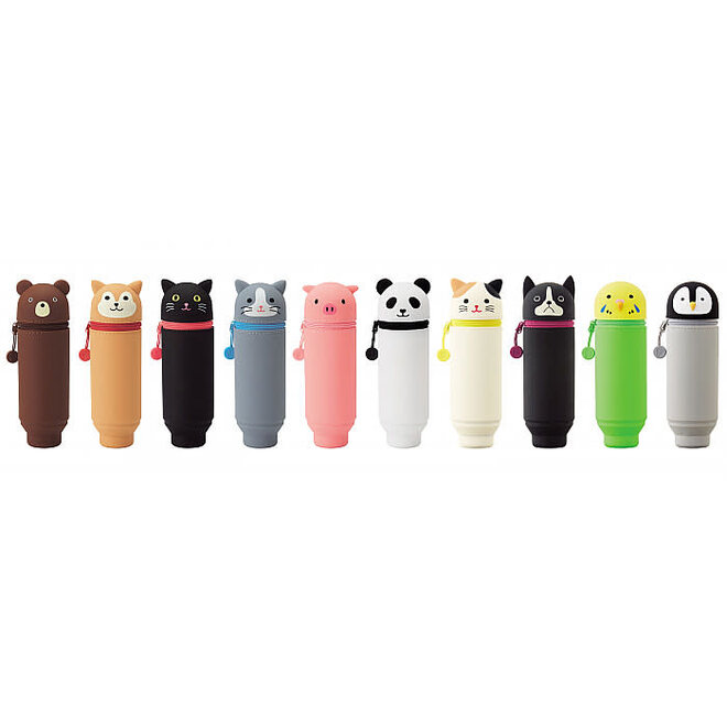 PuniLabo Stand Animal Pencil Case Calico Mikeneko Cat
