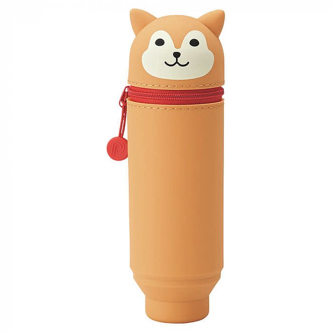 PuniLabo Stand Animal Pencil Case Brown Shiba Inu Dog