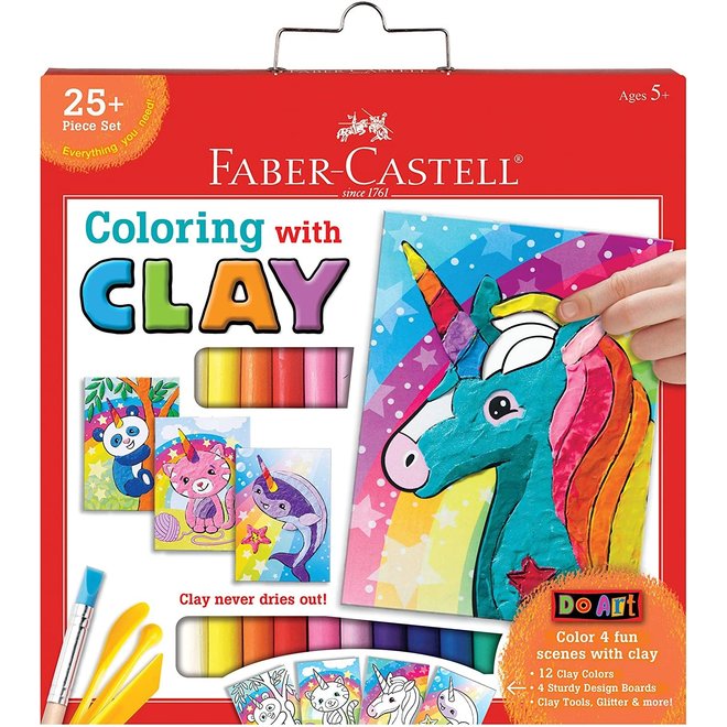 Faber Castell Colouring With Clay - Clay By Numbers Unicorn Set