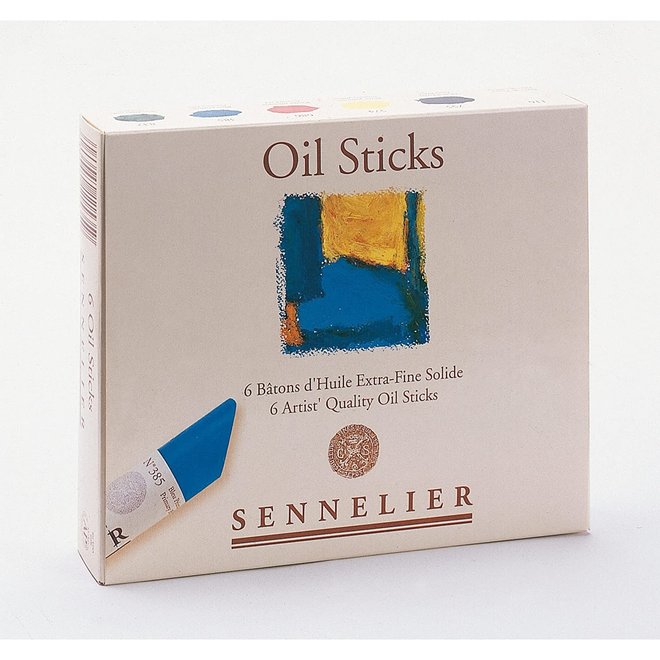 Sennelier Oil Stick Set 6-Color Cardboard Set